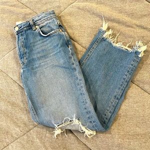 Free People We The Free‎ distressed high rise jeans, size 25